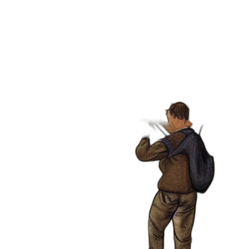 jacket, staff, weapon, umbrella transparent PNG cut-out