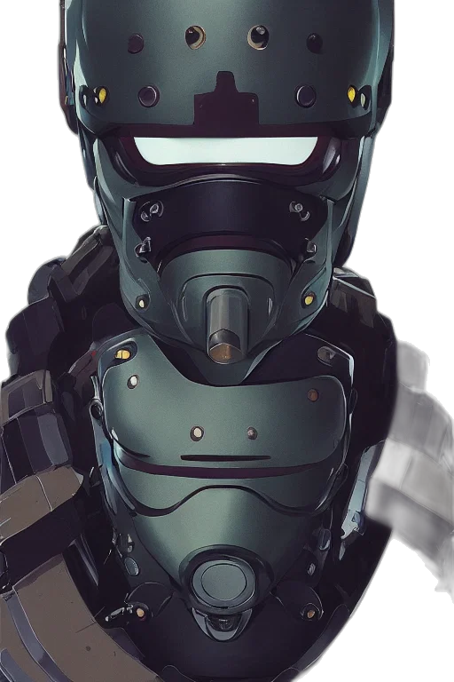 robot, mask, face, weapon transparent PNG cut-out