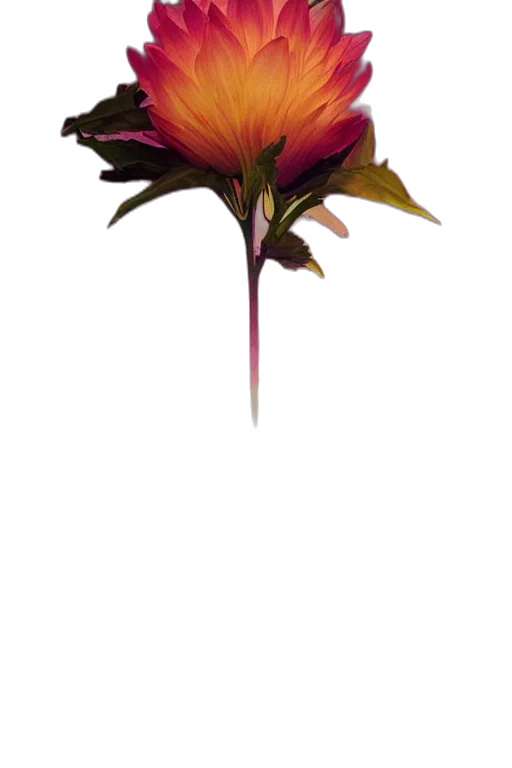 flower, staff, crown, dragon transparent PNG cut-out