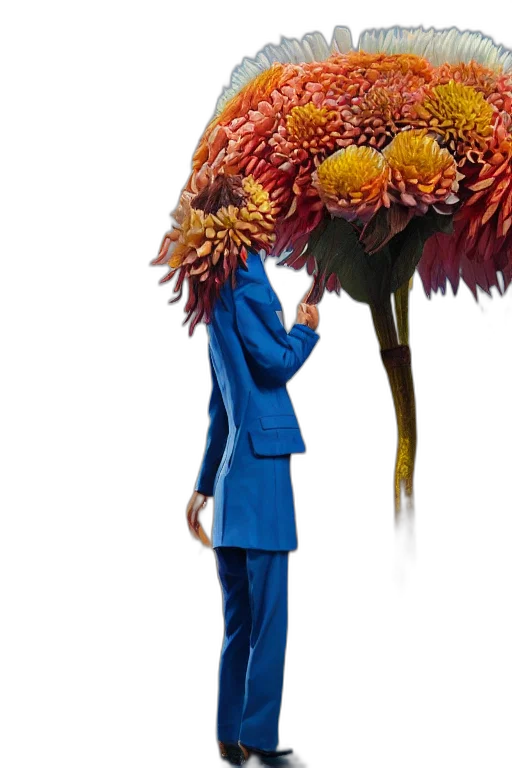 staff, jacket, flower, umbrella transparent PNG cut-out