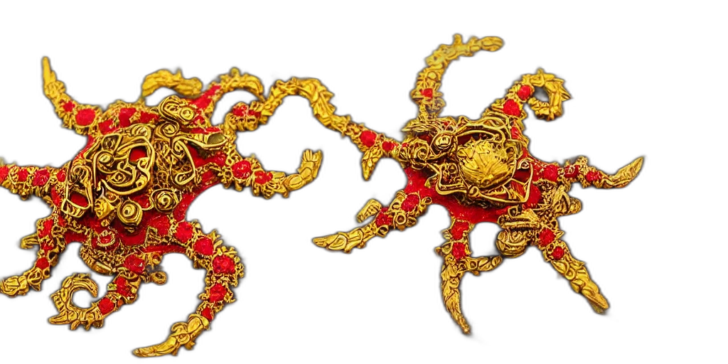 jewelry, crown, dragon, 3d render transparent PNG cut-out