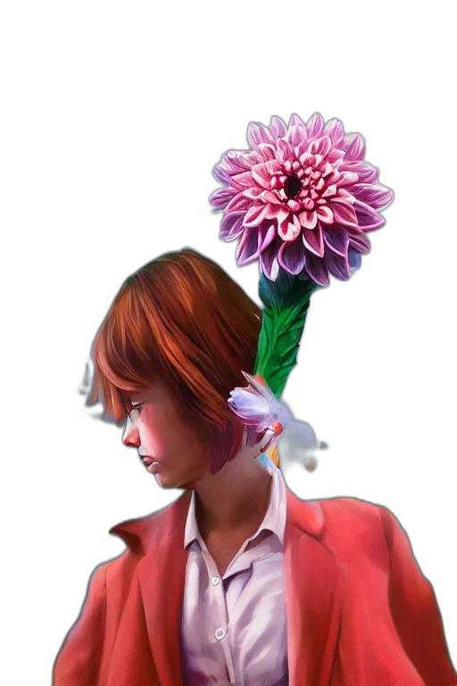 flower, staff, crown, jacket transparent PNG cut-out