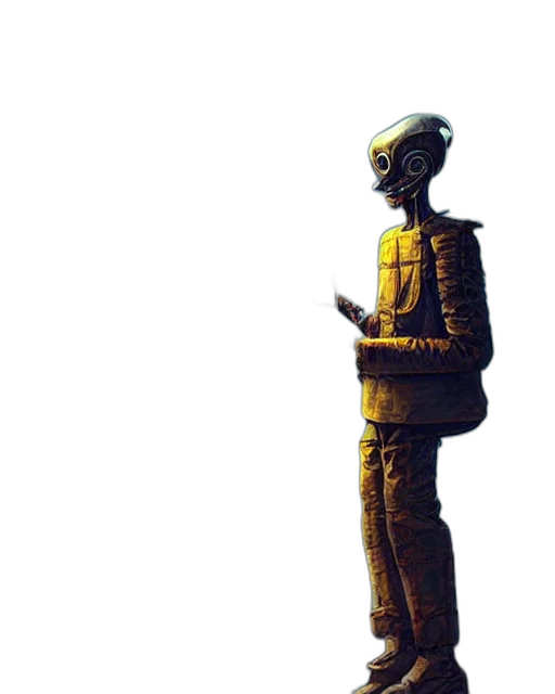 staff, robot, face, sword transparent PNG cut-out