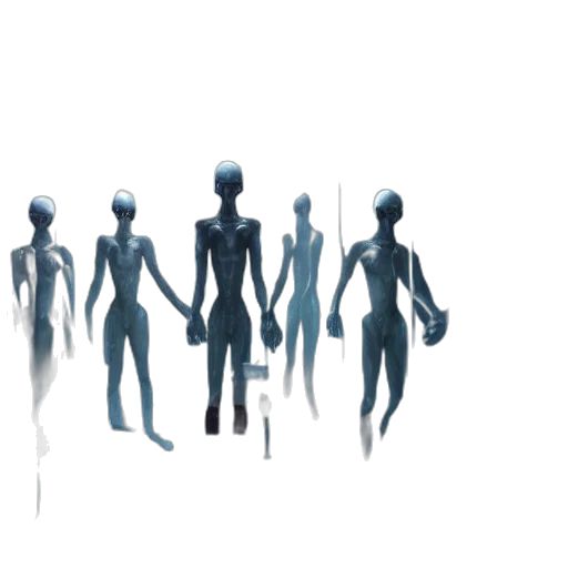 staff, robot, concept art, 3d render transparent PNG cut-out