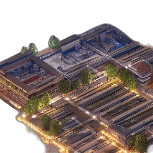 building, 3d render, concept art, photorealistic transparent PNG cut-out