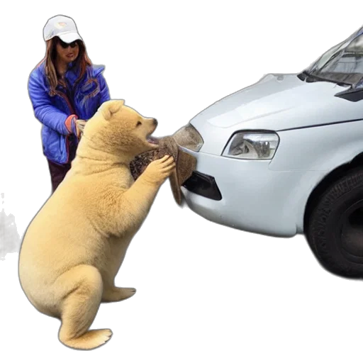 car, animal, photorealistic, 3d render transparent PNG cut-out