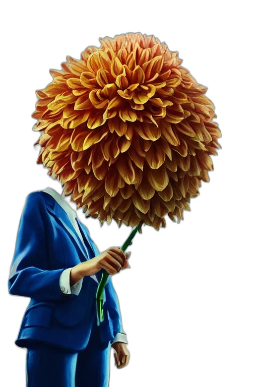 flower, umbrella, staff, jacket transparent PNG cut-out