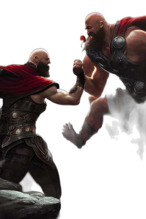 concept art, comic book art, fantasy art, kratos transparent PNG cut-out