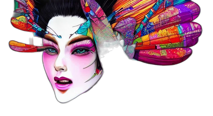 mask, fantasy art, concept art, cyberpunk transparent PNG cut-out