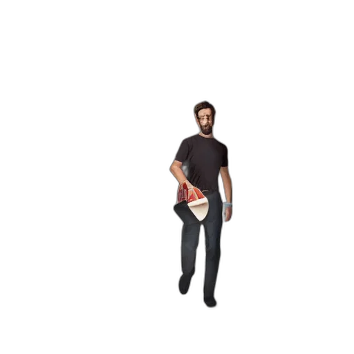 staff, jacket, shoes, mask transparent PNG cut-out