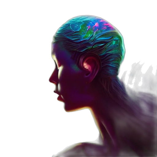crown, face, robot, hair transparent PNG cut-out