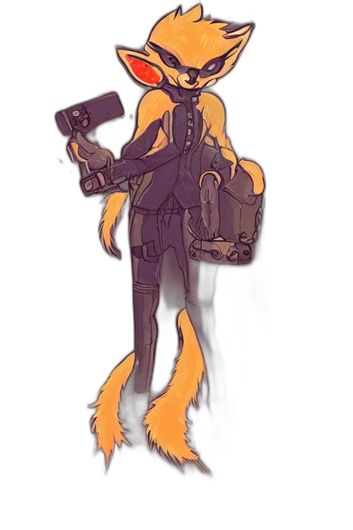 staff, creature, robot, jacket transparent PNG cut-out