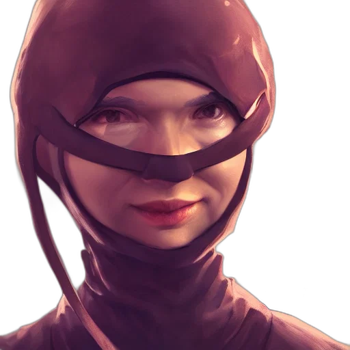mask, face, comic book art, concept art transparent PNG cut-out