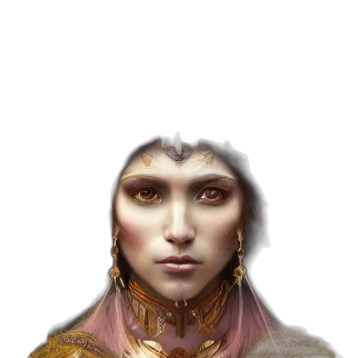 face, crown, dragon, staff transparent PNG cut-out