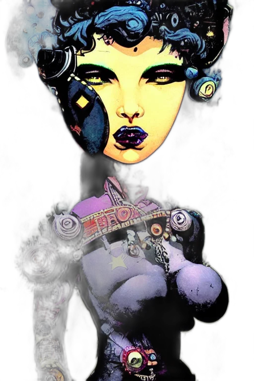 mask, jewelry, robot, fantasy art transparent PNG cut-out