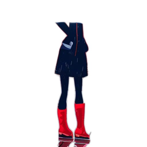 dress, jacket, shoes, mask transparent PNG cut-out