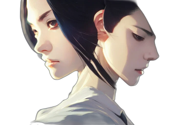 face, staff, mask, concept art transparent PNG cut-out