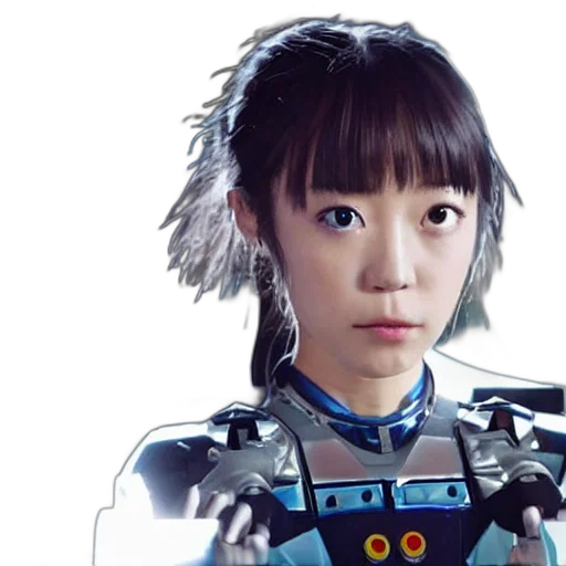 robot, cyberpunk, photorealistic, still transparent PNG cut-out