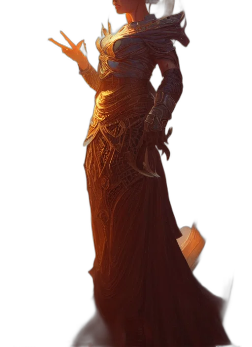 dress, staff, crown, sword transparent PNG cut-out