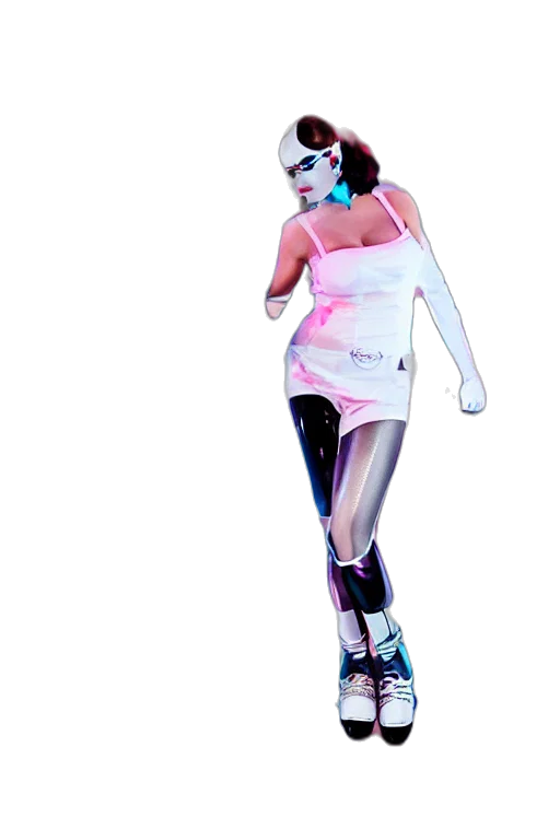 mask, concept art, 3d render, vaporwave transparent PNG cut-out