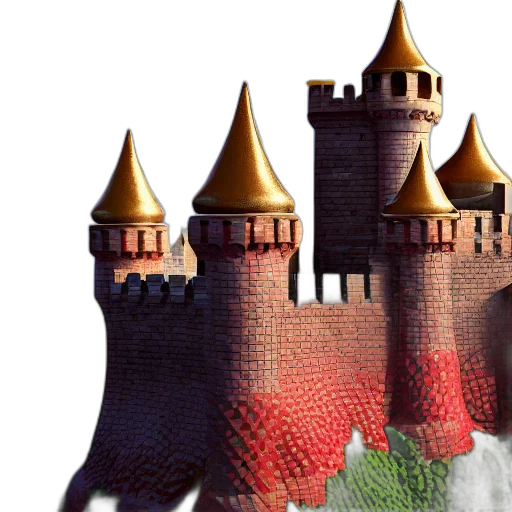 crown, building, 3d render, concept art transparent PNG cut-out