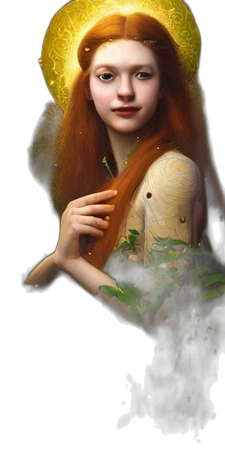 dress, face, creature, fantasy art transparent PNG cut-out