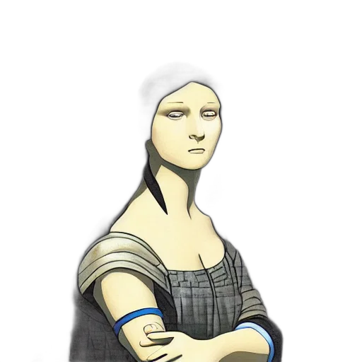dress, robot, mask, staff transparent PNG cut-out