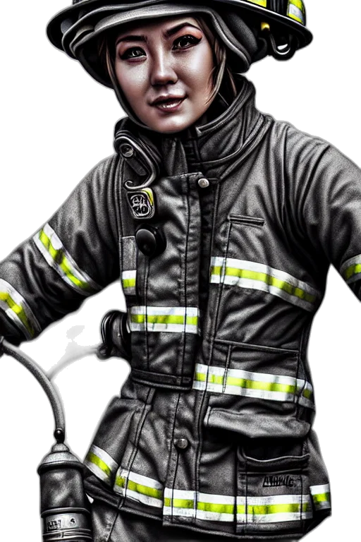 jacket, staff, photorealistic, comic book art transparent PNG cut-out