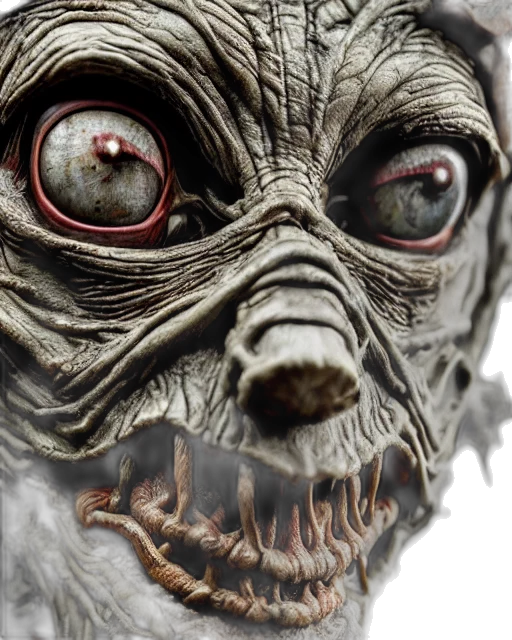 mask, creature, face, 3d render transparent PNG cut-out