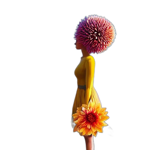 flower, dress, hat, crown transparent PNG cut-out