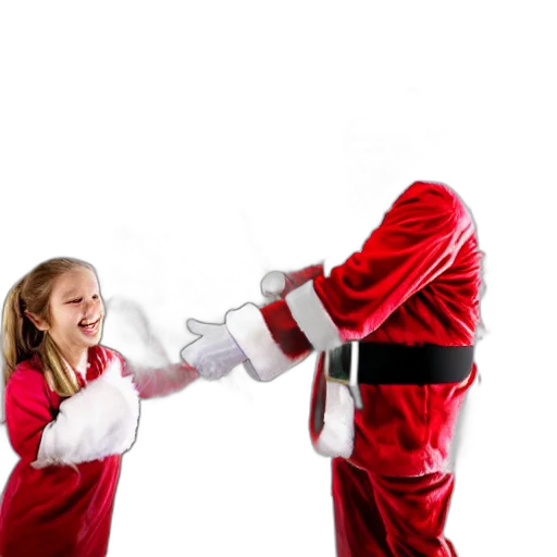 staff, santa, claus, arriving transparent PNG cut-out