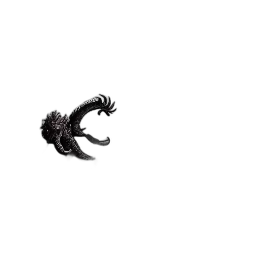 dragon, creature, hair, animal transparent PNG cut-out