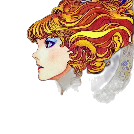 crown, face, hair, fantasy art transparent PNG cut-out