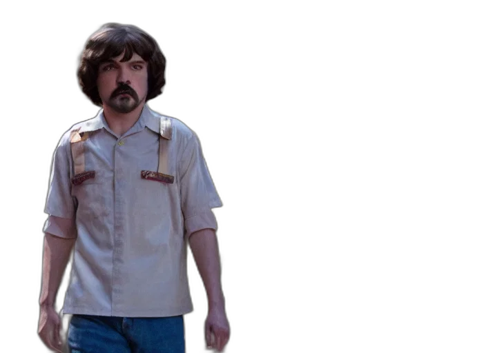 jacket, hair, staff, concept art transparent PNG cut-out