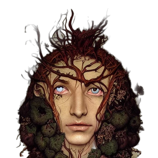 face, creature, hair, mask transparent PNG cut-out