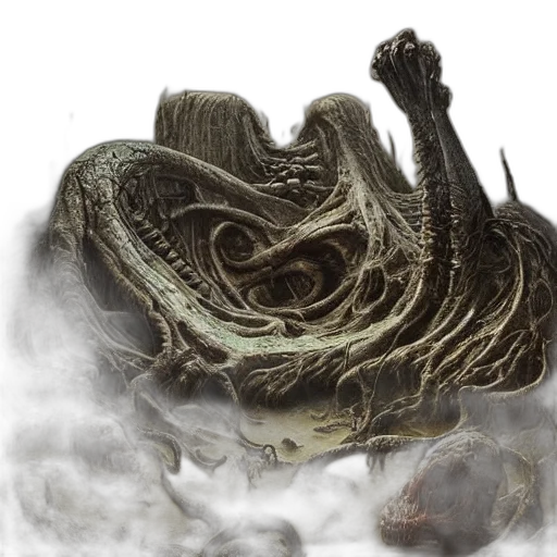 dragon, creature, mask, hair transparent PNG cut-out