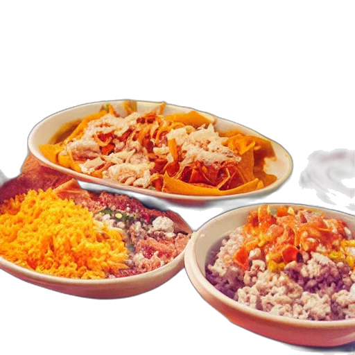 food, photorealistic, 3d render, colorful transparent PNG cut-out