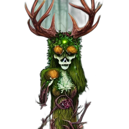 staff, crown, creature, mask transparent PNG cut-out