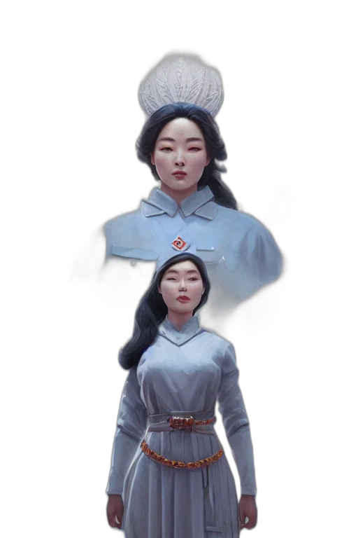 staff, dress, concept art, 3d render transparent PNG cut-out