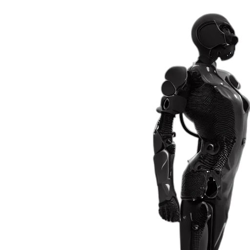 robot, 3d render, concept art, second transparent PNG cut-out