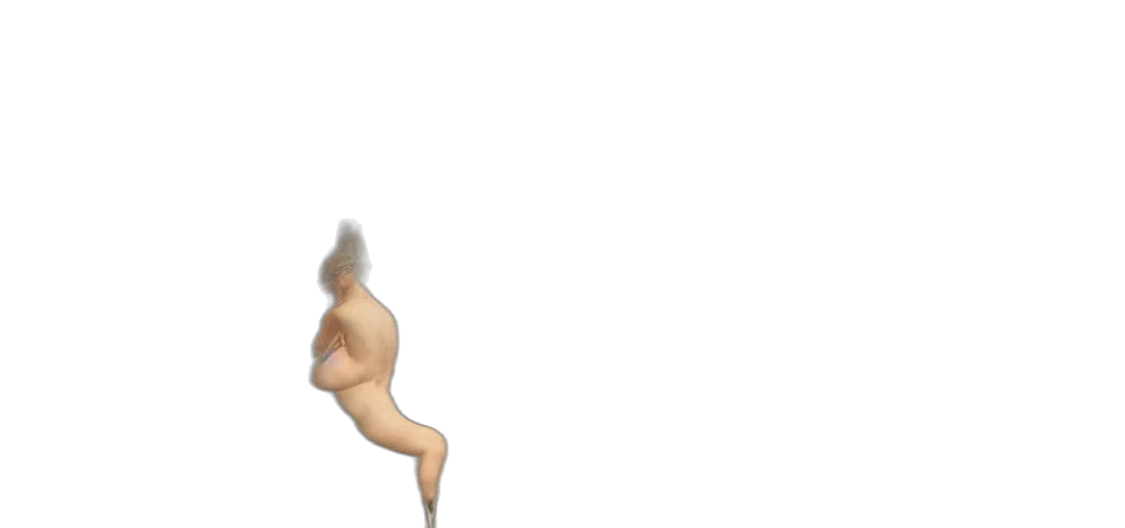 hair, staff, creature, shoes transparent PNG cut-out