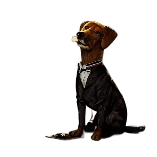 staff, animal, jacket, 3d render transparent PNG cut-out