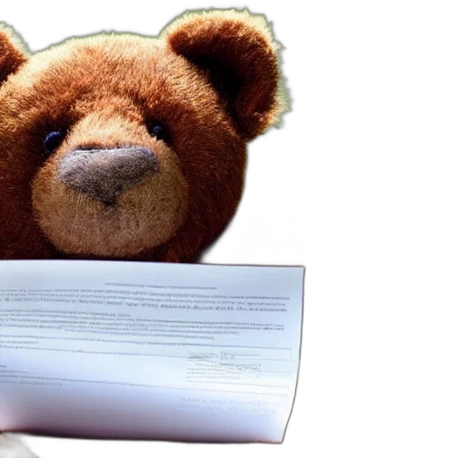 staff, teddy, bear, looking transparent PNG cut-out