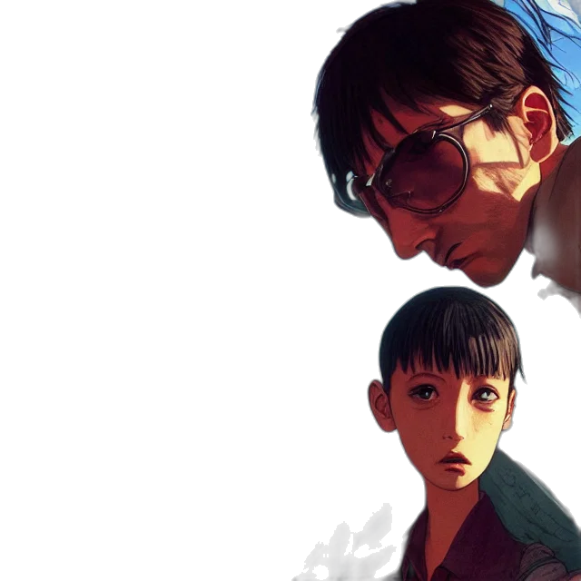 concept art, comic book art, photorealistic, anime transparent PNG cut-out