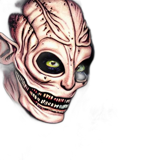mask, creature, face, concept art transparent PNG cut-out