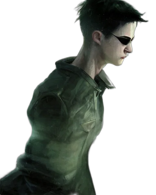 jacket, hat, staff, face transparent PNG cut-out