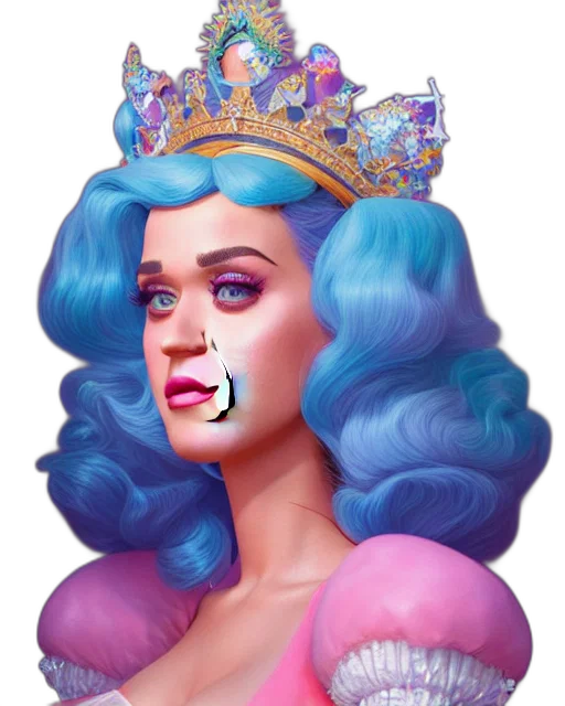 crown, face, concept art, vaporwave transparent PNG cut-out