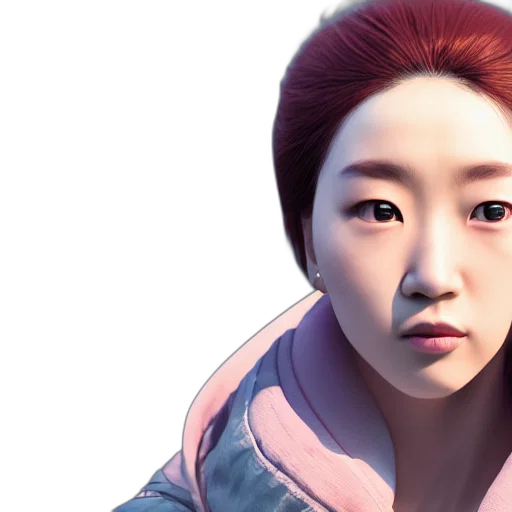 face, photorealistic, concept art, 3d render transparent PNG cut-out