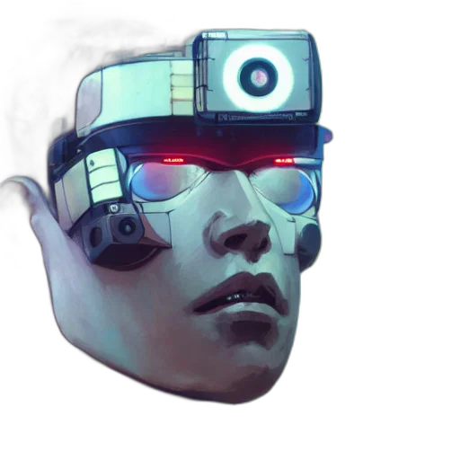 robot, face, mask, weapon transparent PNG cut-out
