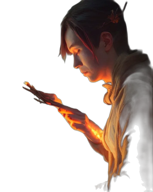 staff, face, jacket, creature transparent PNG cut-out